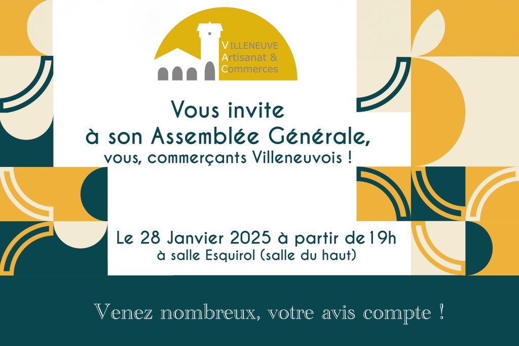 invitation assemblée générale commerçant villeneuve