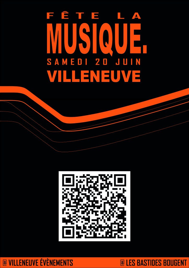 affiche fĂȘte de la musique Ă villeneuve d'Aveyron 2026
